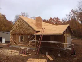 frame of house being built