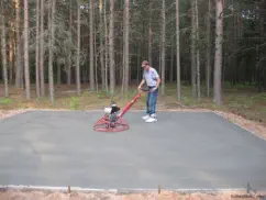 smoothing out concrete flatwork