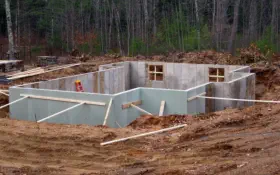 basement poured concrete foundation