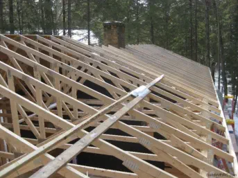 wood framing being added to new house addition