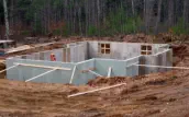 basement poured concrete foundation